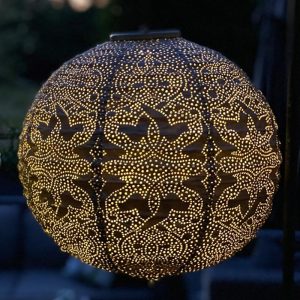 kever wees gegroet Lang Round 30 Marrakesh (Taupe) - Solar lampion Lumiz - Garden Delight