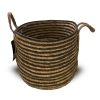 Gusta Jute storage basket black striped