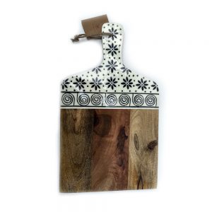 Wooden Chopping Board zwart/wit