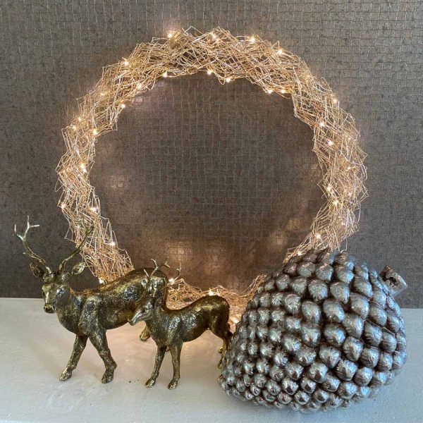 Metalring 35 LED Goud sfeerbeeld