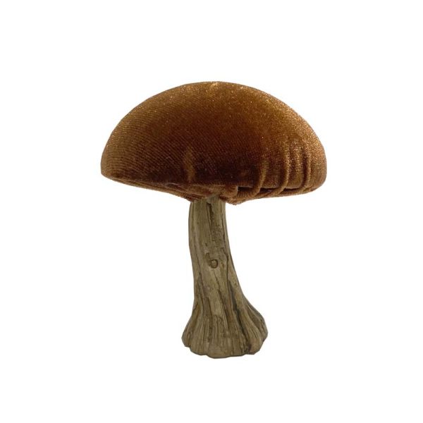 Decoratie velvet champignon Roest