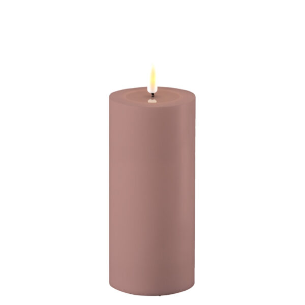 Dust Red Deluxe Homeart Outdoor Led Candle 7.5*15cm