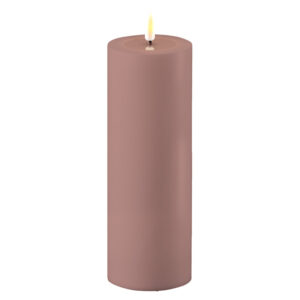 Dust Red Deluxe Homeart Outdoor Led Candle 7.5*20cm