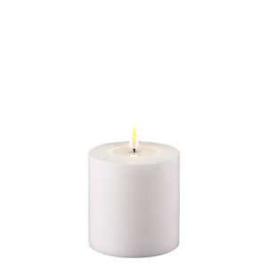 Dust White Deluxe Homeart Outdoor Led Candle 10*10cm
