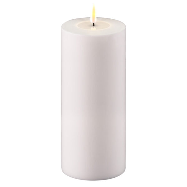 Dust White Deluxe Homeart Outdoor Led Candle 10*20cm