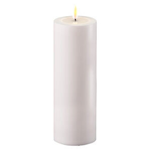 Dust White Deluxe Homeart Outdoor Led Candle 7.5*20cm