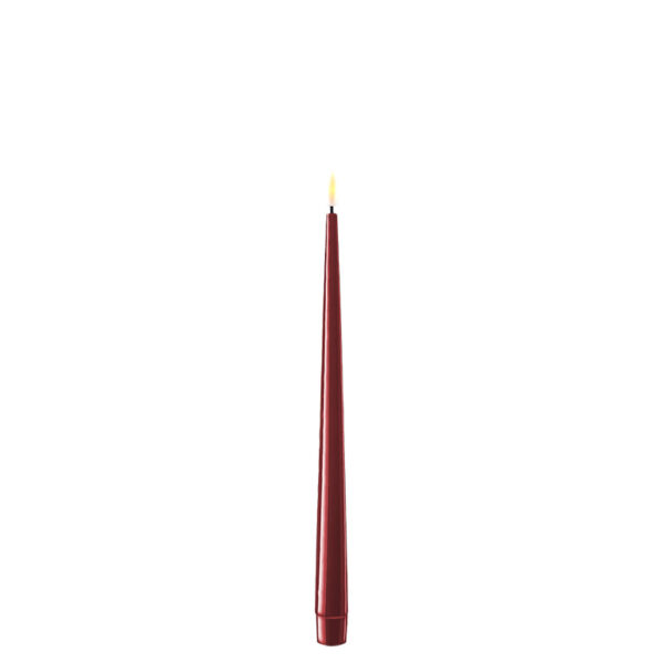 Bourgogne Red indoor Led Shiny Dinner Candle 2.2x28 cm