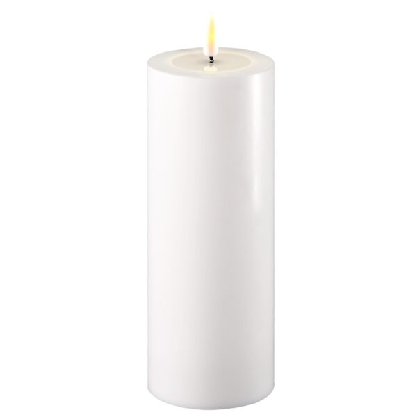 White indoor Led Candle 7.5x20 cm