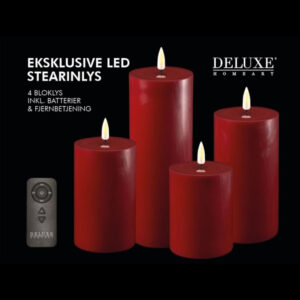 Bourgogne Real Flame Indoor Giftbox Led Candle-Deluxe Homeart