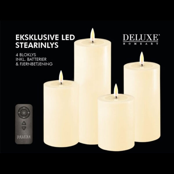 Cream Real Flame indoor Giftbox Led Candle-Deluxe Homeart