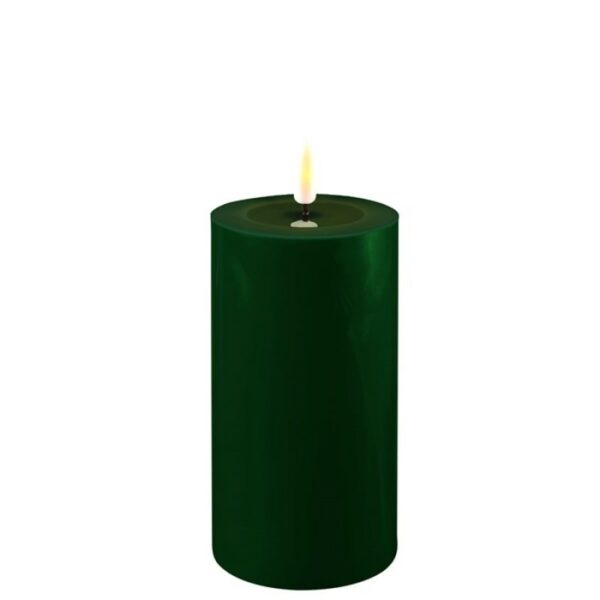 Dark Geen indoor Led Candle 7.5x15 cm