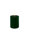 Dark Green indoor Led Candle 7.5x10 cm