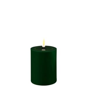 Dark Green indoor Led Candle 7.5x10 cm