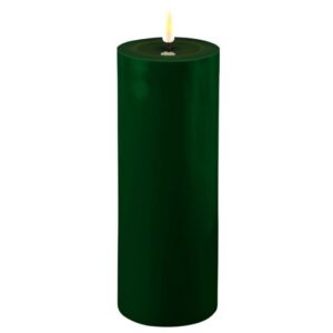Dark Green indoor Led Candle 7.5x20 cm