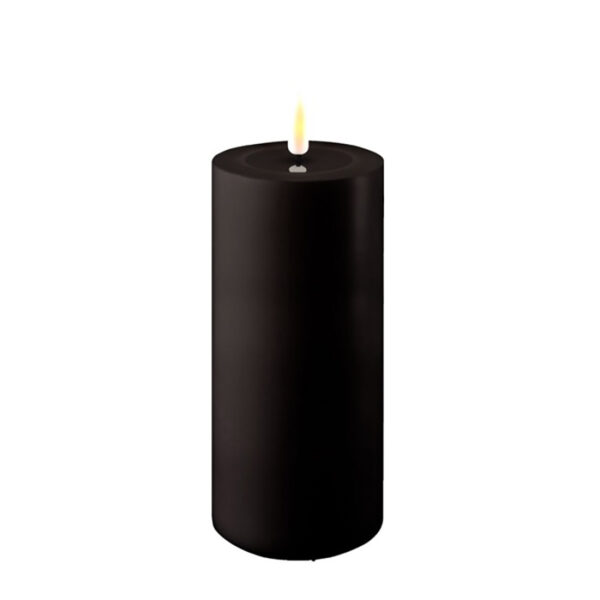 Dust Black Deluxe Homeart Outdoor Led Candle 7.5x15cm