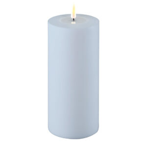 Dust Blue Deluxe Homeart Outdoor Led Candle 10x20cm