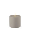 Dust Grey Deluxe Homeart Outdoor Led Candle 10x10cm