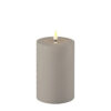 Dust Grey Deluxe Homeart Outdoor Led Candle 10x15cm