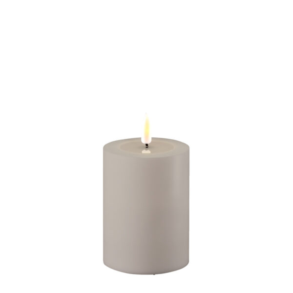 Dust Grey Deluxe Homeart Outdoor Led Candle 7.5x10cm