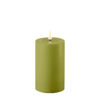 Dust Olive Green Deluxe Homeart Outdoor Led Candle 7.5x12.5cm