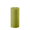 Dust Olive Green Deluxe Homeart Outdoor Led Candle 7.5x15c