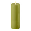 Dust Olive Green Deluxe Homeart Outdoor Led Candle 7.5x20cm