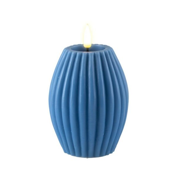 Ice Blue Stripe Candle | Klein