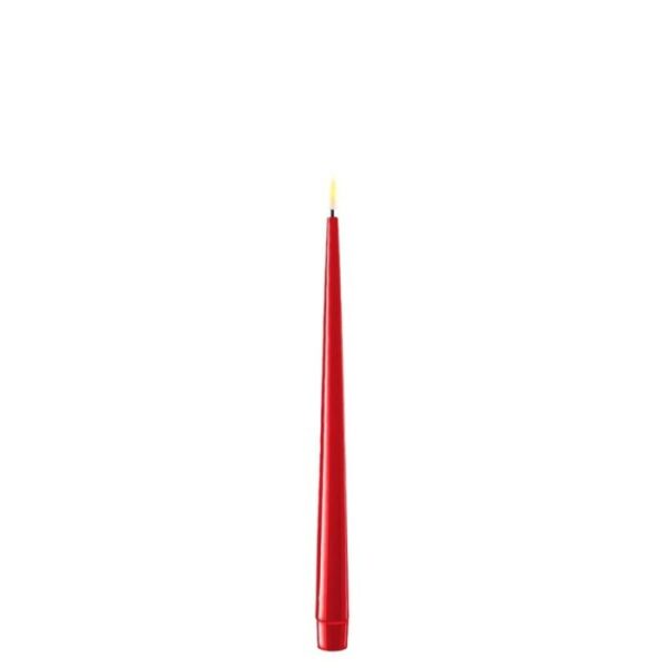 Red LED Shiny Dinner Candle | 11 inch | 2 pcs.