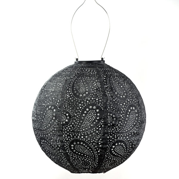 Round 30 Paisley Dark Grey (Donker Grijs) - Solar lampion Lumiz